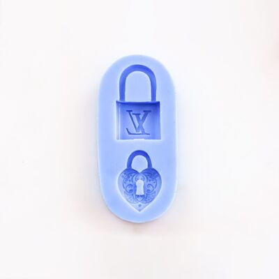 Crystal Candy Valentines Silicon Mould: Love Lock