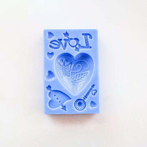 Crystal Candy Valentines Silicon Mould: Love
