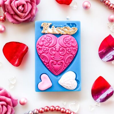 Crystal Candy Valentines Silikonform: Kuss