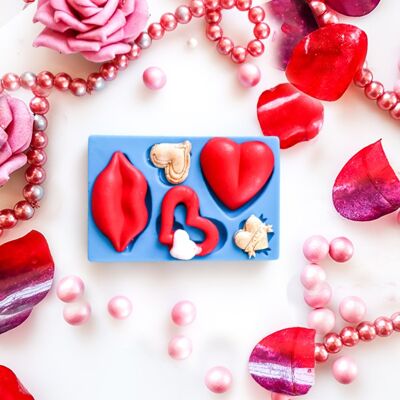 Crystal Candy Valentines Silikonform: Liebesset 4