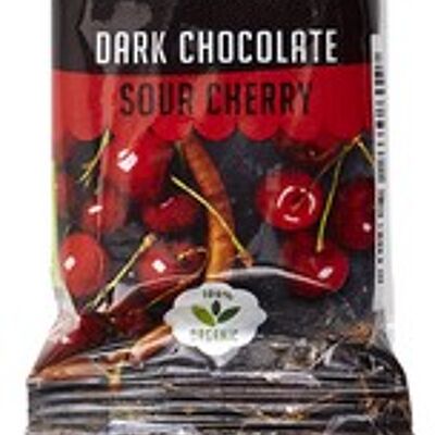 Organic nut bar dark chocolate sour cherries