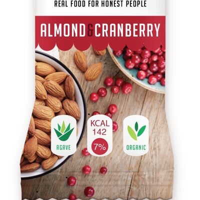 Organic nut bar almond cranberry