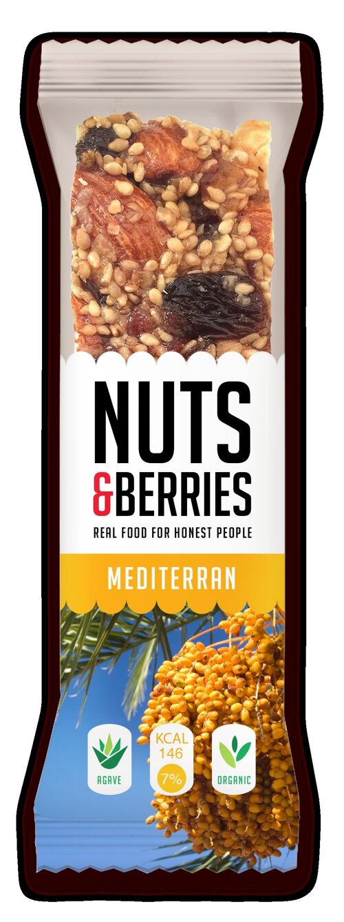 Organic nut bar mediterran