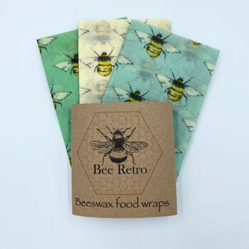 Abeilles - Paquet moyen de trois enveloppes de cire d'abeille 12