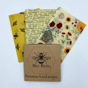 Abeilles - Paquet moyen de trois enveloppes de cire d'abeille 14