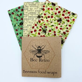 Abeilles - Paquet moyen de trois enveloppes de cire d'abeille 15