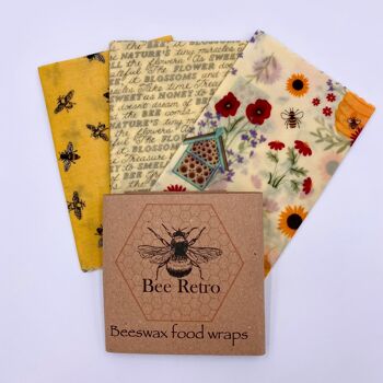Abeilles - Paquet moyen de trois enveloppes de cire d'abeille 17