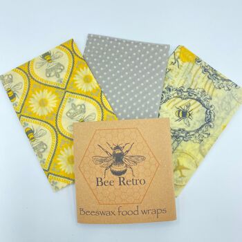 Abeilles - Paquet moyen de trois enveloppes de cire d'abeille 27