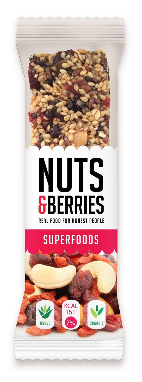 Organic nut bar superfoods