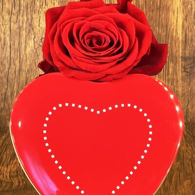 Heart tin box, 9 Coeur de Plougastel chocolates