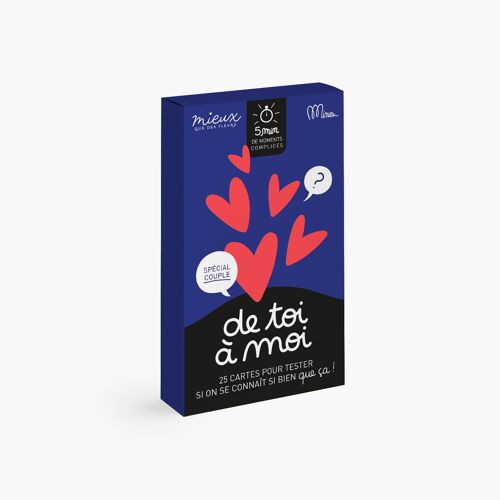 DE TOI A MOI - Spécial Couple - 25 cartes pour tester si on se connaît si bien que ça !