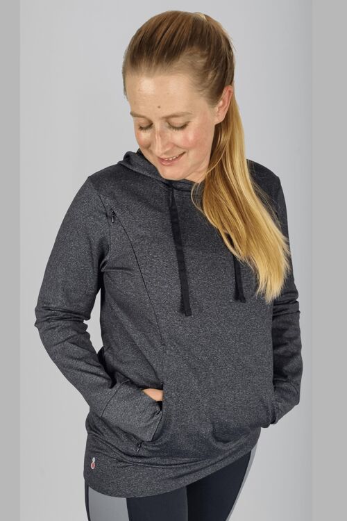 NEW! Luxe Maternity and Nursing Hoodie Charcoal Marl
