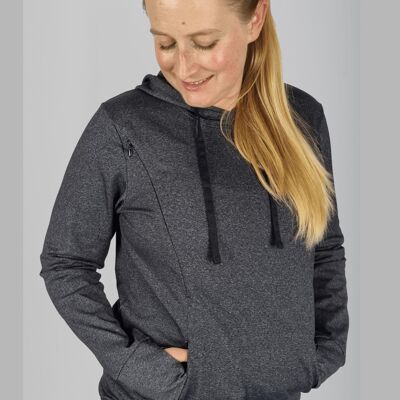 NEW! Luxe Maternity and Nursing Hoodie Charcoal Marl