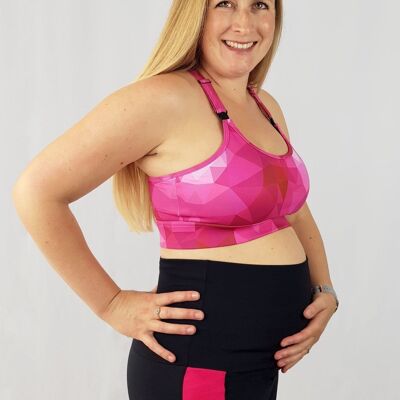 High Impact  Maternity and Feeding Sports Bra Pink