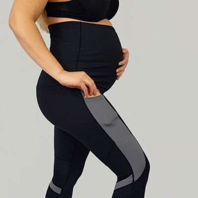 Leggings d'entraînement de maternité Ultimate High Impact, noir