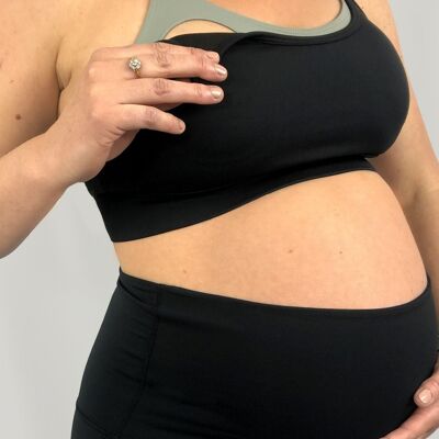 High Impact  Maternity and Feeding Sports Bra Black