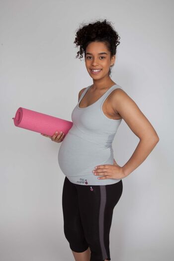 Kit d'exercices de soutien à la grossesse : Top & Capri - XS - Noir 3