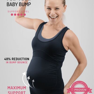 Top de ropa deportiva High Impact Ultimate Maternity, negro