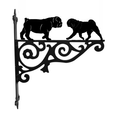British Bulldog & Pug Hanging Bracket