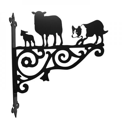 Border Collie & Sheep Ornamental Bracket