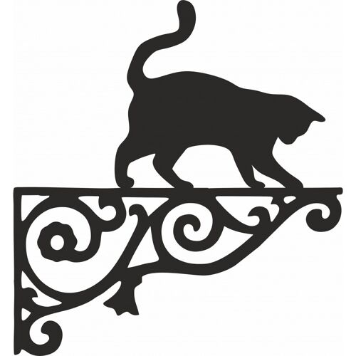 Cat On Edge Ornamental Hanging Bracket