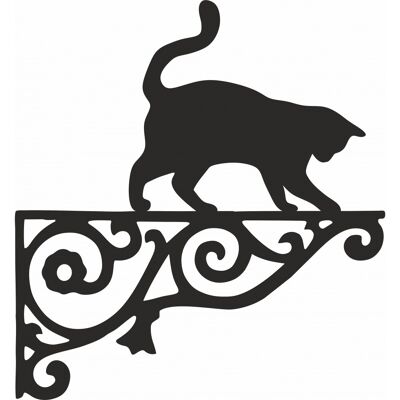 Staffa d'attaccatura ornamentale del gatto sul bordo