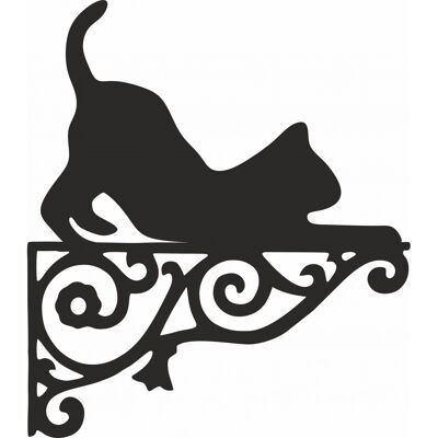 Cat Stretched Out Ornamental Hanging Bracket
