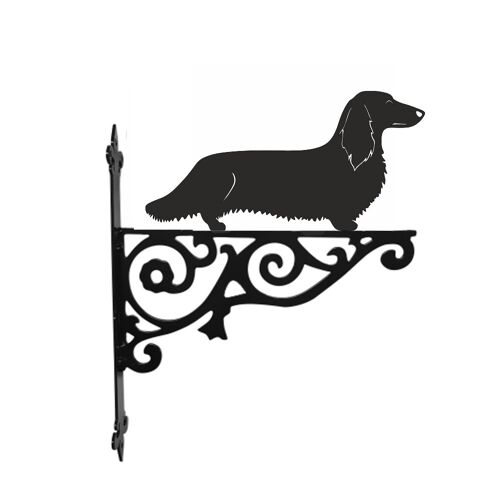 Dachshund Long Haired Ornamental Hanging Bracket