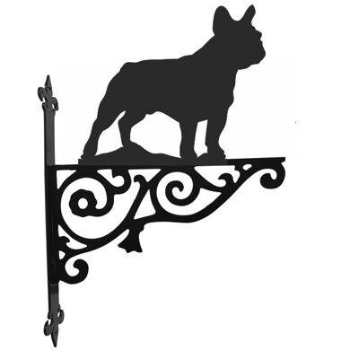 Soporte colgante ornamental de bulldog francés