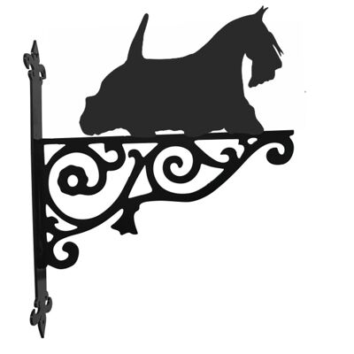 Scottish Terrier in movimento Staffa d'attaccatura ornamentale