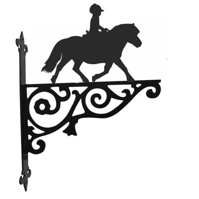 Shetland-Pony- und Reiter-Zier-Hängehalterung