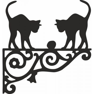 Two Cats Playing Ornamental Hanging Bracket
