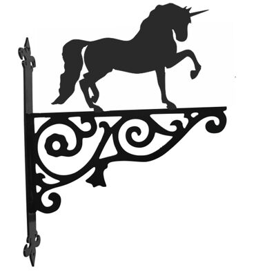 Staffa da appendere ornamentale a forma di unicorno
