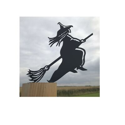Witch & Broomstick Fence Topper