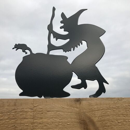 Witch & Cauldron Fence Topper