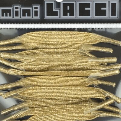 miniLACCI elastic shoelaces gold glitter