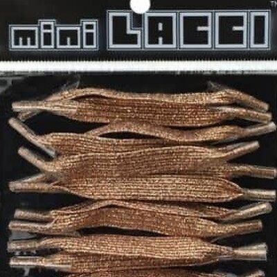 miniLACCI elastic shoelaces bronze glitter