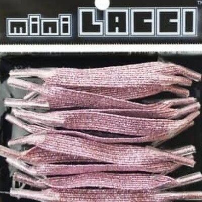 miniLACCI lacets élastiques rose pailleté