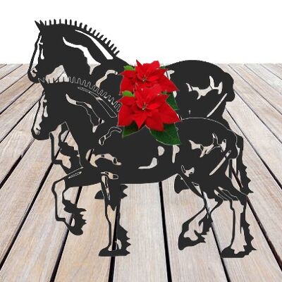 Shire Horse Geflochtener Gartenpflanzer