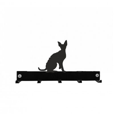 Colgador de llaves Cornish Rex para 5 abrigos