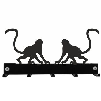 Porte-clés manteau deux singes