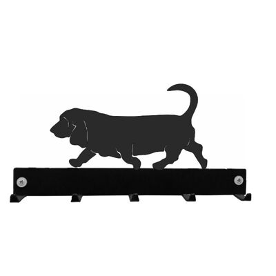 Basset Hound 5 Hook Coat Key Hanger