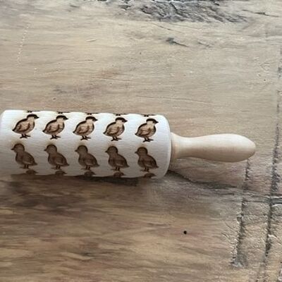 "Chick" biscuit roller with recipe and baking instructions