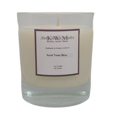 30cl Scented Glass Candle – New Car Smell
