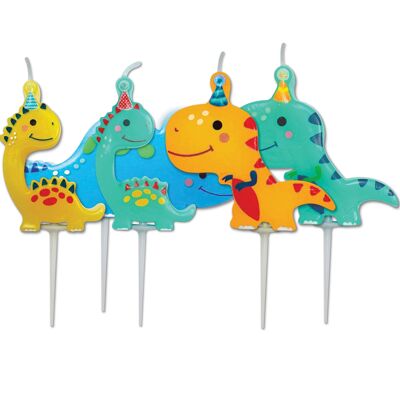 Dino Party Pick Candles