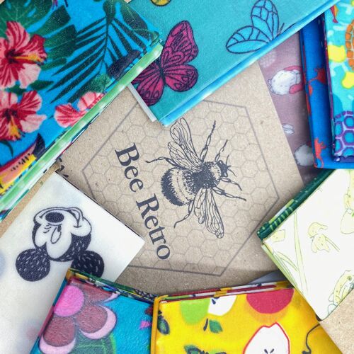 Novelty - Medium pack of three beeswax food wraps