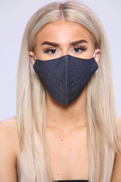 Denim unisex cotton facemask