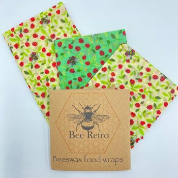 Abeilles - Pack mixte de trois enveloppes de cire d'abeille 6