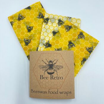 Abeilles - Pack mixte de trois enveloppes de cire d'abeille 14