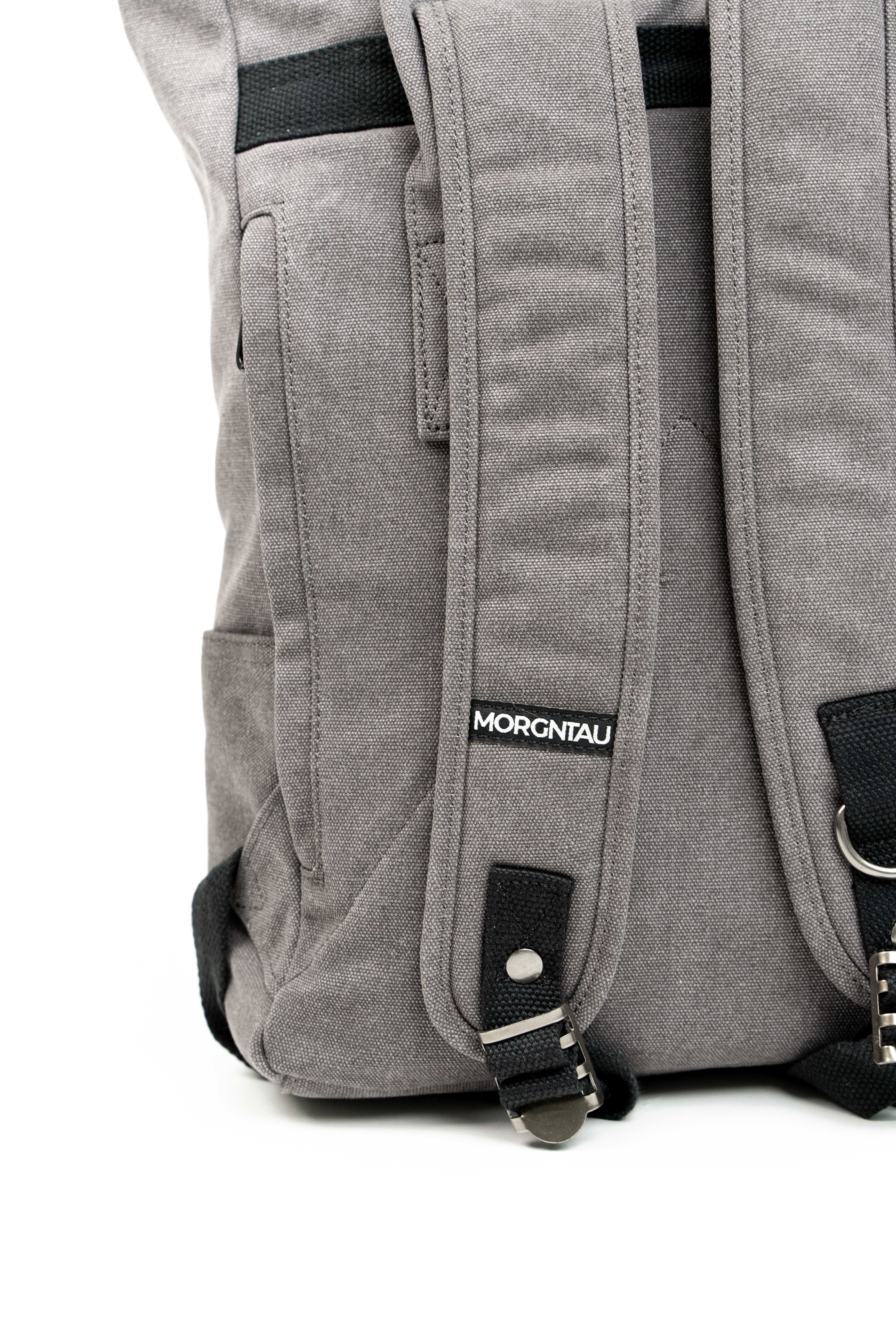MORGNTAU Canvas-Rucksack "Kolibri" mit Tragegriffen - Grau